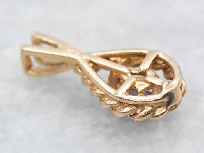 Teardrop Gold Sapphire Solitaire Pendant Market Square Jewelers PreStyled Sets