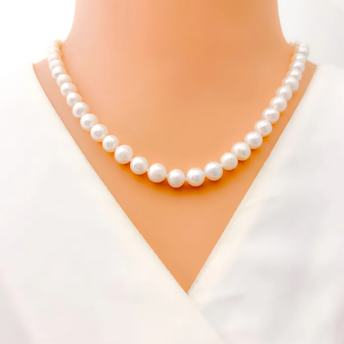 Timeless Pearl Necklace Andaaz Jewelers Necklaces