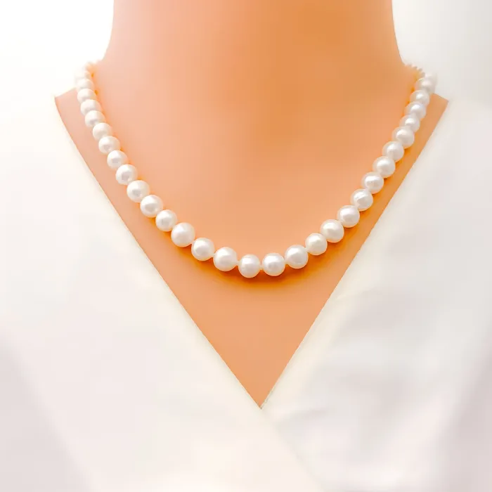 Timeless Pearl Necklace Andaaz Jewelers Necklaces