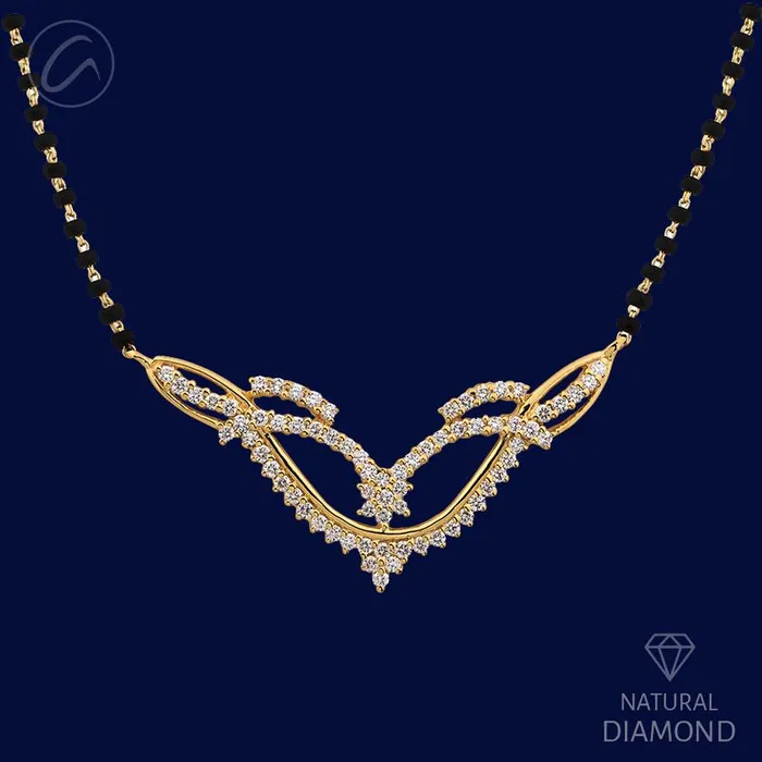 Vintage Charm Diamond 18k Gold Mangal Sutra Andaaz Jewelers PreStyled Sets
