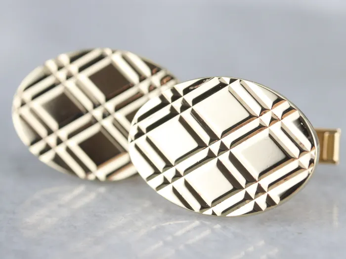 Vintage Cross Hatched Gold Cufflinks Market Square Jewelers Earrings Vintage Cross Hatched Gold Cufflinks Market Square Jewelers Earrings