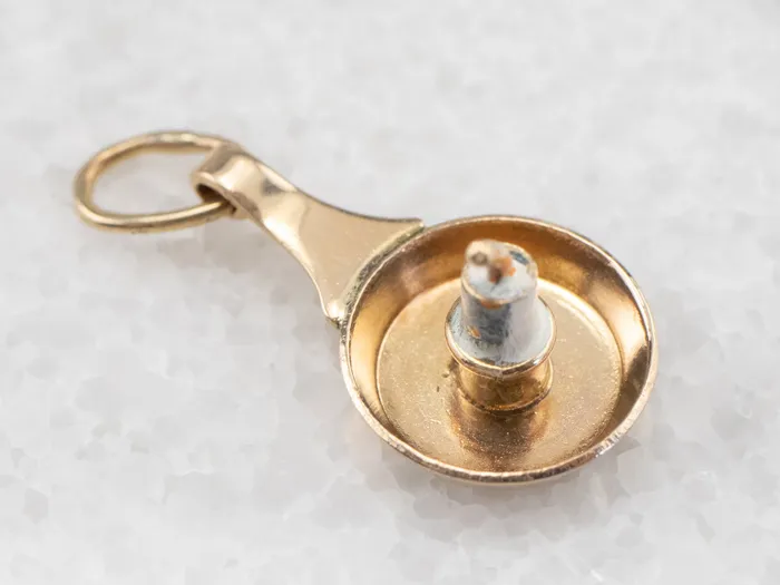 Vintage Enamel Candlestick Gold Charm MSJ Online Charm Necklaces Vintage Enamel Candlestick Gold Charm MSJ Online Charm Necklaces