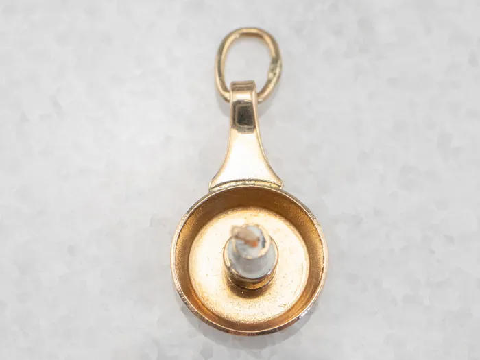 Vintage Enamel Candlestick Gold Charm MSJ Online Charm Necklaces Vintage Enamel Candlestick Gold Charm MSJ Online Charm Necklaces