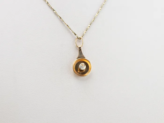 Vintage Enamel Candlestick Gold Charm MSJ Online Charm Necklaces Vintage Enamel Candlestick Gold Charm MSJ Online Charm Necklaces