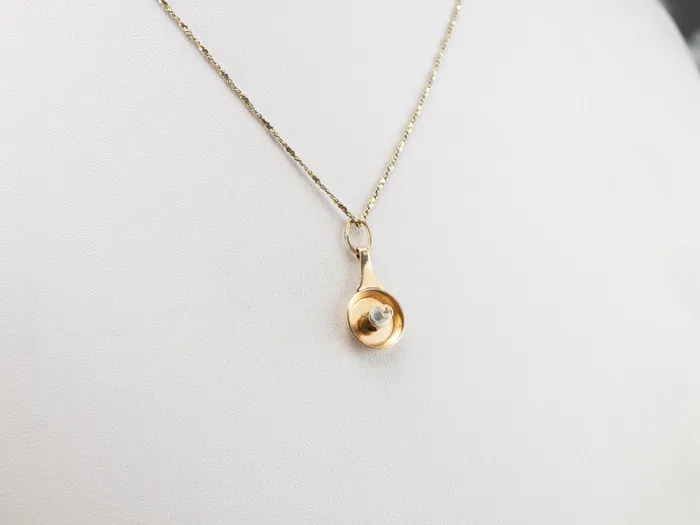 Vintage Enamel Candlestick Gold Charm MSJ Online Charm Necklaces Vintage Enamel Candlestick Gold Charm MSJ Online Charm Necklaces