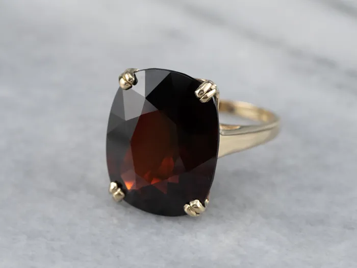 Vintage Garnet Cocktail Ring in Yellow Gold Market Square Jewelers Rings Vintage Garnet Cocktail Ring in Yellow Gold Market Square Jewelers Rings