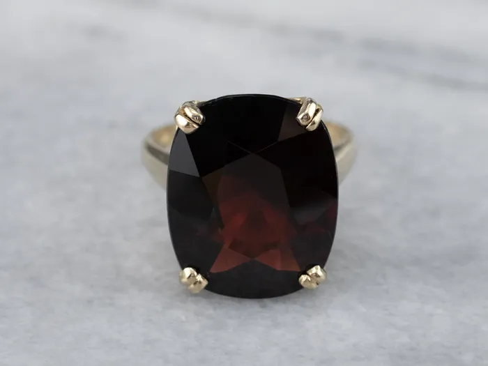 Vintage Garnet Cocktail Ring in Yellow Gold Market Square Jewelers Rings Vintage Garnet Cocktail Ring in Yellow Gold Market Square Jewelers Rings