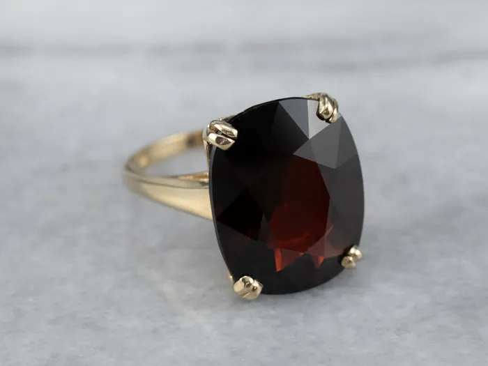 Vintage Garnet Cocktail Ring in Yellow Gold Market Square Jewelers Rings Vintage Garnet Cocktail Ring in Yellow Gold Market Square Jewelers Rings