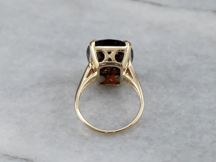 Vintage Garnet Cocktail Ring in Yellow Gold Market Square Jewelers Rings Vintage Garnet Cocktail Ring in Yellow Gold Market Square Jewelers Rings