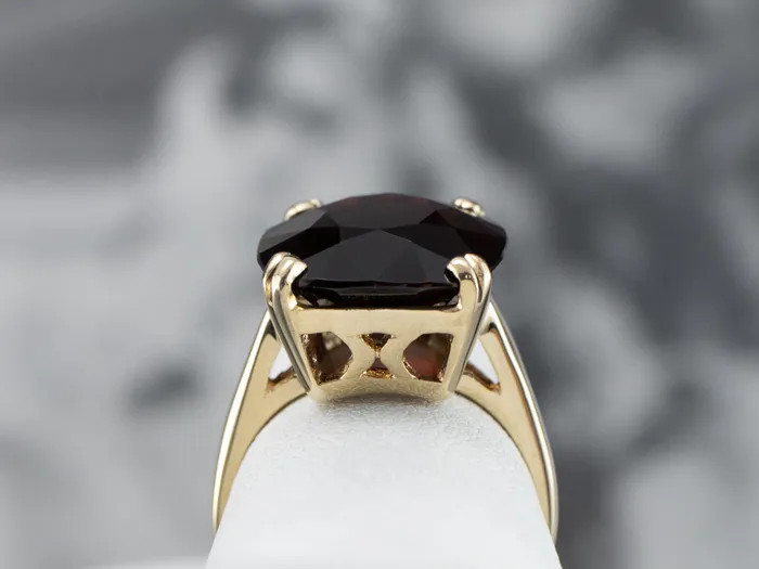 Vintage Garnet Cocktail Ring in Yellow Gold Market Square Jewelers Rings Vintage Garnet Cocktail Ring in Yellow Gold Market Square Jewelers Rings