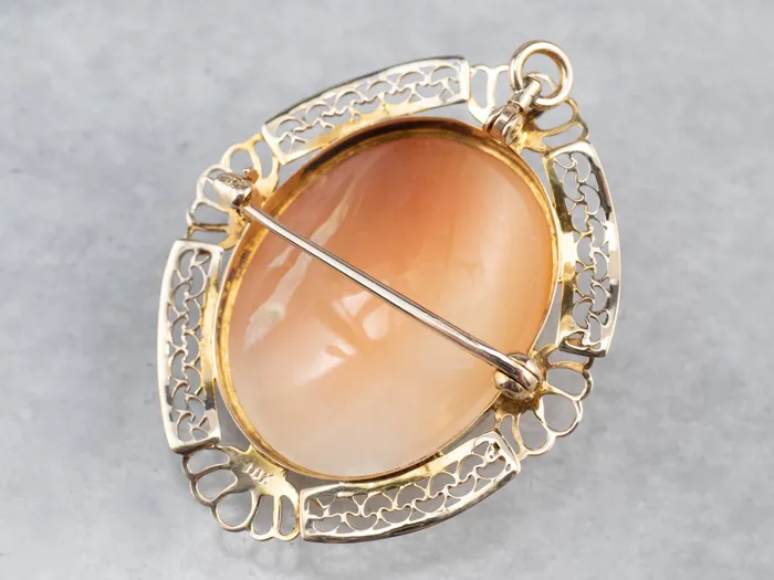Vintage Gold Filigree Cameo Brooch or Pendant Market Square Jewelers PreStyled Sets Vintage Gold Filigree Cameo Brooch or Pendant Market Square Jewelers PreStyled Sets