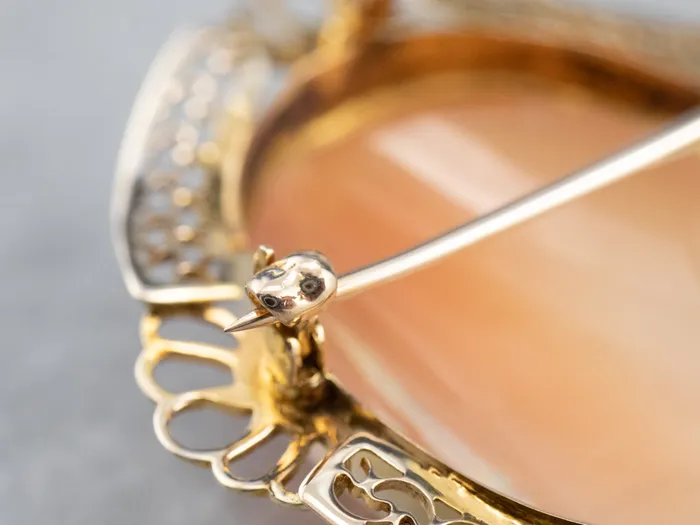 Vintage Gold Filigree Cameo Brooch or Pendant Market Square Jewelers PreStyled Sets Vintage Gold Filigree Cameo Brooch or Pendant Market Square Jewelers PreStyled Sets