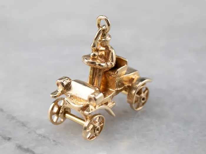 Vintage Gold ModelT Charm Market Square Jewelers Charm Necklaces Vintage Gold ModelT Charm Market Square Jewelers Charm Necklaces