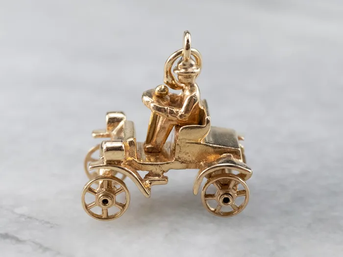 Vintage Gold ModelT Charm Market Square Jewelers Charm Necklaces Vintage Gold ModelT Charm Market Square Jewelers Charm Necklaces