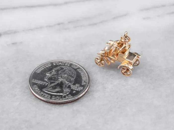 Vintage Gold ModelT Charm Market Square Jewelers Charm Necklaces Vintage Gold ModelT Charm Market Square Jewelers Charm Necklaces