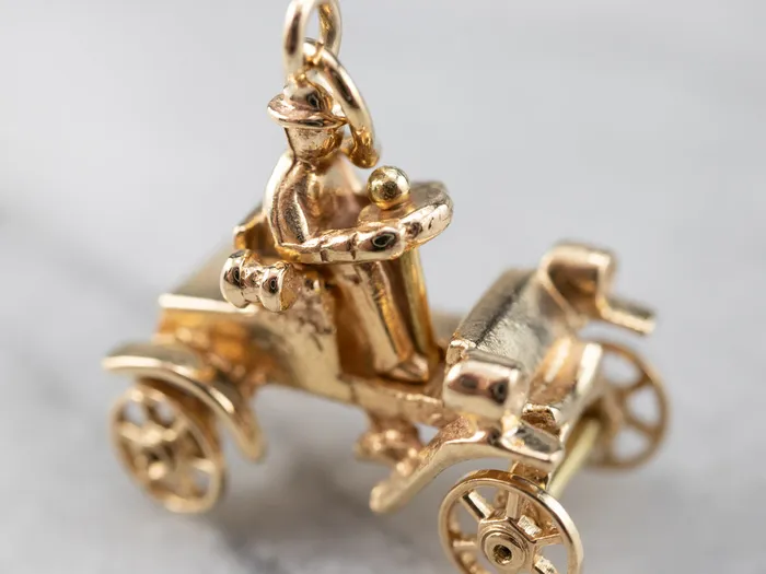 Vintage Gold ModelT Charm Market Square Jewelers Charm Necklaces Vintage Gold ModelT Charm Market Square Jewelers Charm Necklaces