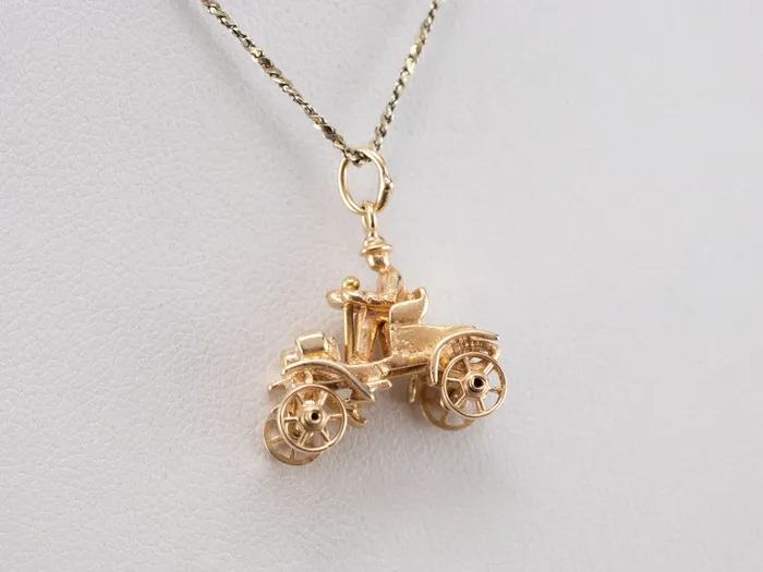 Vintage Gold ModelT Charm Market Square Jewelers Charm Necklaces Vintage Gold ModelT Charm Market Square Jewelers Charm Necklaces