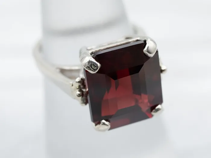 White Gold Garnet Statement Ring Market Square Jewelers Rings White Gold Garnet Statement Ring Market Square Jewelers Rings