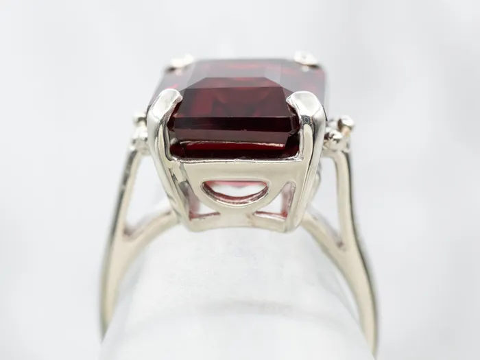 White Gold Garnet Statement Ring Market Square Jewelers Rings White Gold Garnet Statement Ring Market Square Jewelers Rings