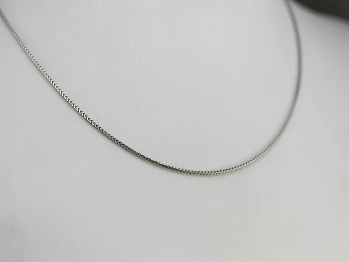 White Gold Wheat Chain Market Square Jewelers Necklaces White Gold Wheat Chain Market Square Jewelers Necklaces