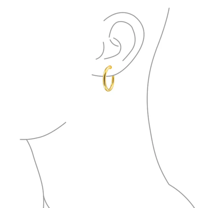 Wide Hammered Tube Hoop ClipOn Earrings 14K Gold Plated Sterling Silver 0751 Inch BlingJewelry Wholesale Earrings Wide Hammered Tube Hoop ClipOn Earrings 14K Gold Plated Sterling Silver 0751 Inch BlingJewelry Wholesale Earrings