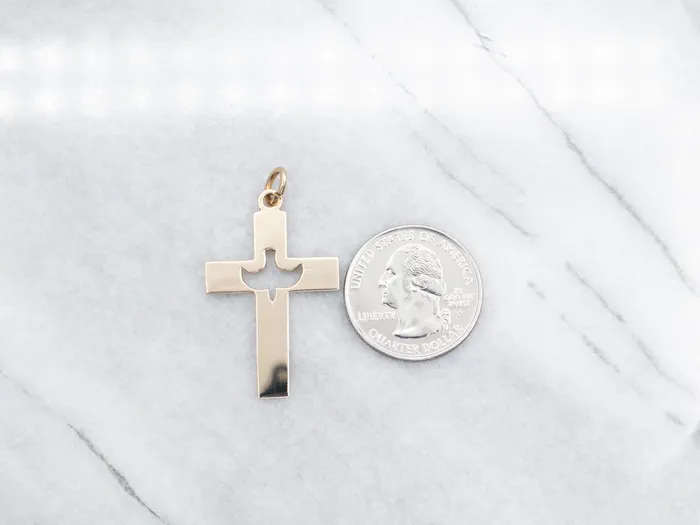 Yellow Gold Holy Ghost Cross Pendant Market Square Jewelers Necklaces Yellow Gold Holy Ghost Cross Pendant Market Square Jewelers Necklaces