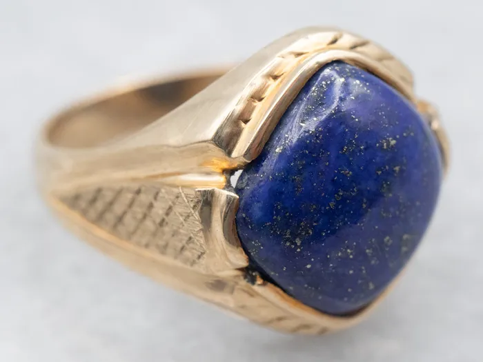 Yellow Gold Lapis Ring Market Square Jewelers Rings