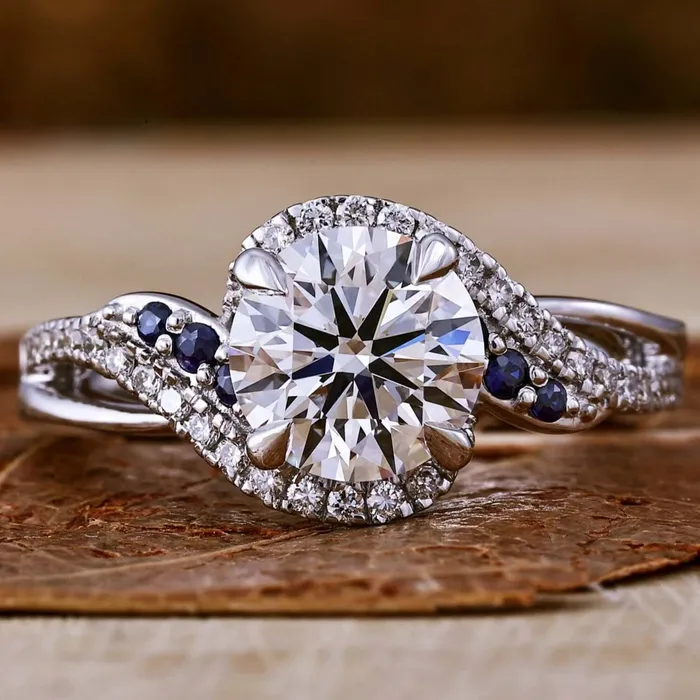 130 CT Round Lab Grown Diamond Halo Engagement Ring IGI Certified Diamond Diamondrensu Rings 130 CT Round Lab Grown Diamond Halo Engagement Ring IGI Certified Diamond Diamondrensu Rings