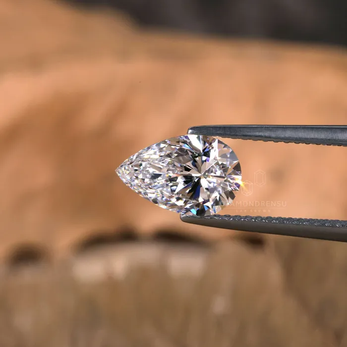 150 CT Pear Cut Lab Grown Diamond FVS Lab Created Diamond for Engagement Ring Pendant or Gift Diamondrensu Rings