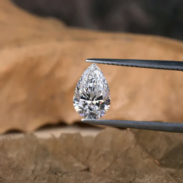 150 CT Pear Cut Lab Grown Diamond FVS Lab Created Diamond for Engagement Ring Pendant or Gift Diamondrensu Rings