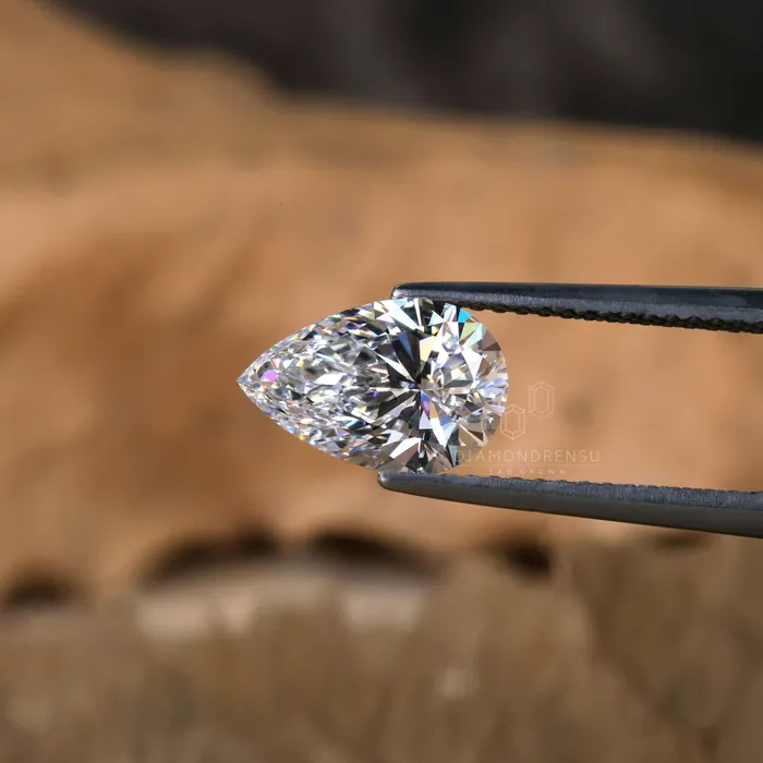 150 CT Pear Cut Lab Grown Diamond FVS Lab Created Diamond for Engagement Ring Pendant or Gift Diamondrensu Rings