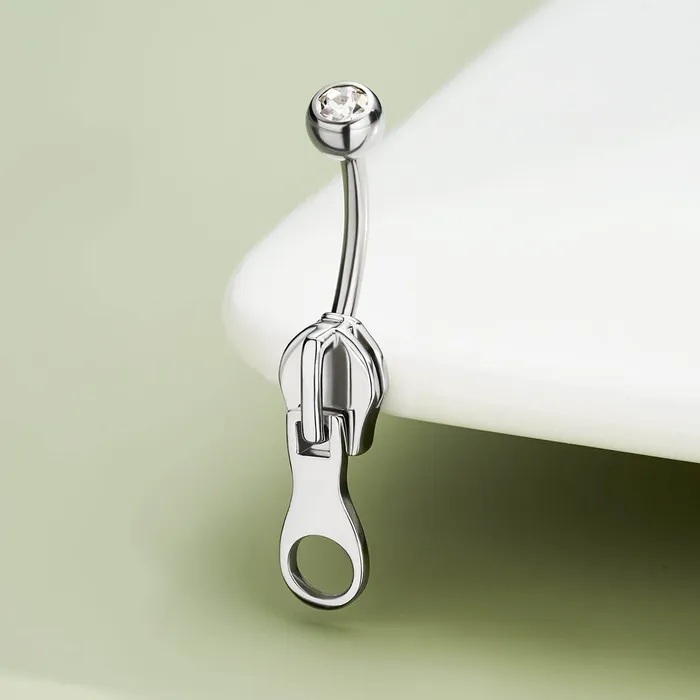 14G Zipper Style Belly Button Ring OUFER BODY JEWELRY Rings 14G Zipper Style Belly Button Ring OUFER BODY JEWELRY Rings