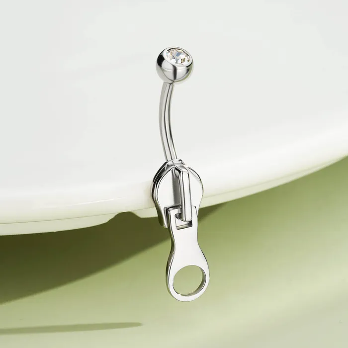 14G Zipper Style Belly Button Ring OUFER BODY JEWELRY Rings 14G Zipper Style Belly Button Ring OUFER BODY JEWELRY Rings