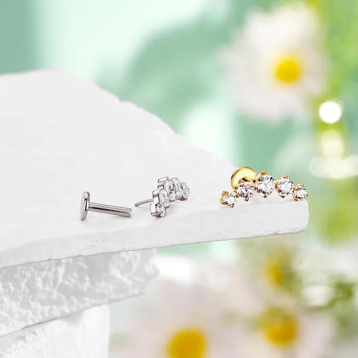 16G ThreadlessPush Pin Flat Back Arc CZ Flat Cartilage Mantis Piercing Stud Earring OUFER BODY JEWELRY Earrings 16G ThreadlessPush Pin Flat Back Arc CZ Flat Cartilage Mantis Piercing Stud Earring OUFER BODY JEWELRY Earrings