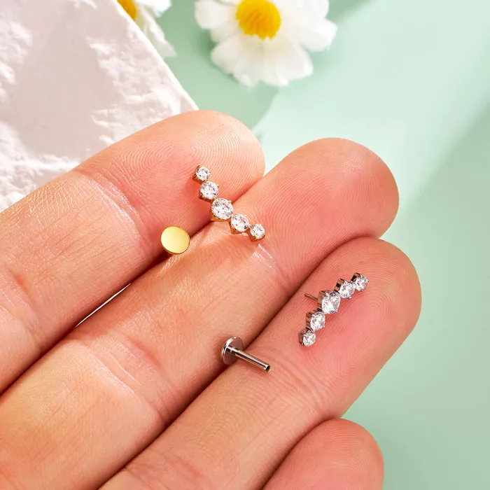 16G ThreadlessPush Pin Flat Back Arc CZ Flat Cartilage Mantis Piercing Stud Earring OUFER BODY JEWELRY Earrings 16G ThreadlessPush Pin Flat Back Arc CZ Flat Cartilage Mantis Piercing Stud Earring OUFER BODY JEWELRY Earrings