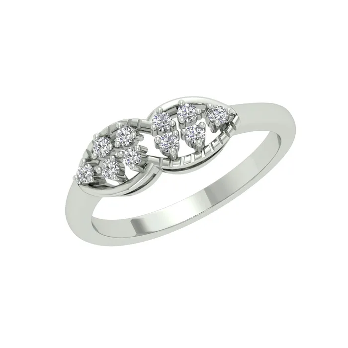 18k White Gold and Diamond Fancy Ring in size 55 and total gold weight of 22g Gold Palace Rings