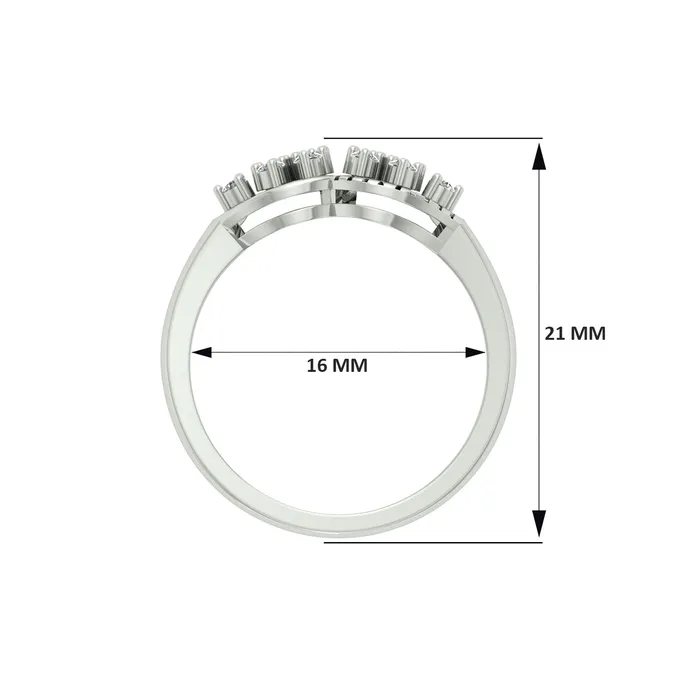 18k White Gold and Diamond Fancy Ring in size 55 and total gold weight of 22g Gold Palace Rings