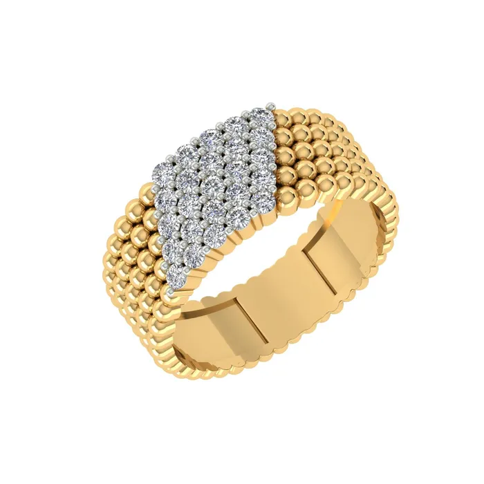 18k Yellow Gold and Diamond Fancy Ring in size 6 and total gold weight of 585g Gold Palace Rings 18k Yellow Gold and Diamond Fancy Ring in size 6 and total gold weight of 585g Gold Palace Rings