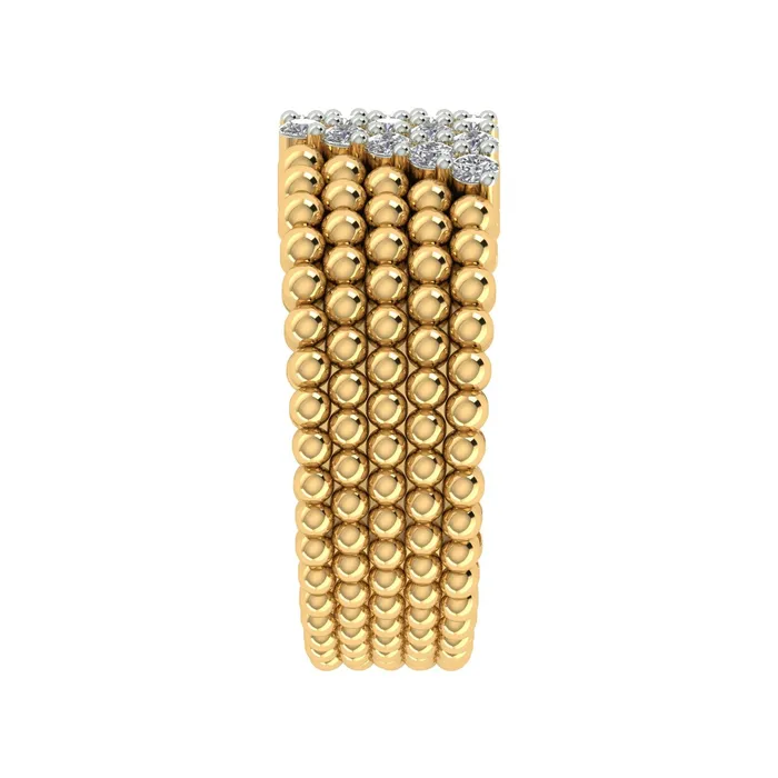 18k Yellow Gold and Diamond Fancy Ring in size 6 and total gold weight of 585g Gold Palace Rings