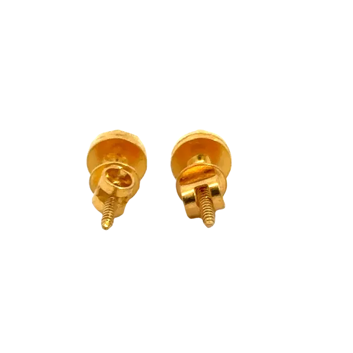 22k Yellow Gold BallBead Earrings with gold weight of 1468g Gold Palace Earrings