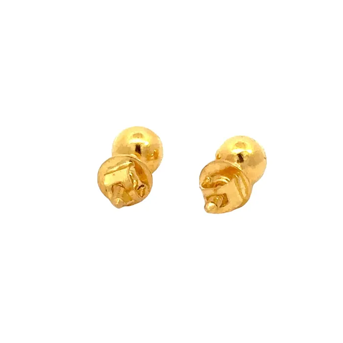 22k Yellow Gold BallBead Earrings with gold weight of 175g Gold Palace Earrings