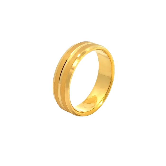 22k Yellow Gold Bold Striking Wedding Band Ring measuring 85 x 6mm thickness Gold Palace Rings