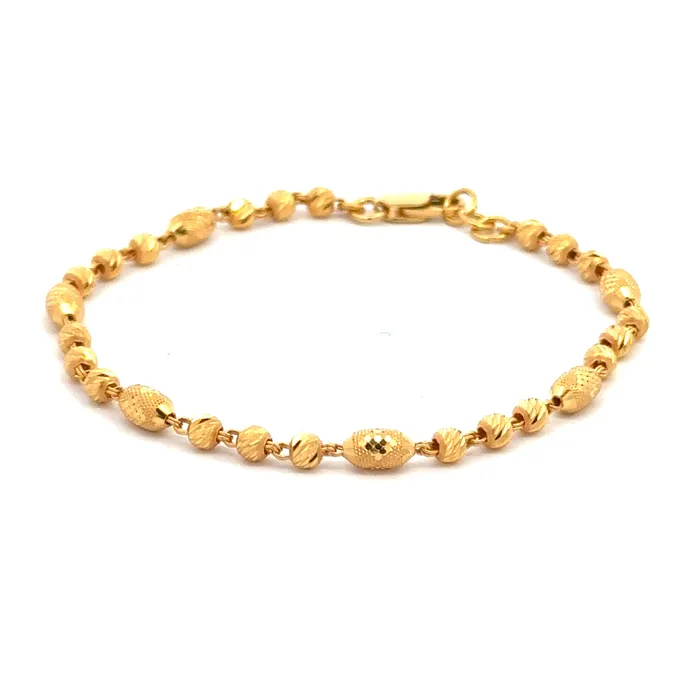 22k Yellow Gold Shiny Charming Antique Bracelet measuring 4mm thickness x 7 inch length Gold Palace Bracelets 22k Yellow Gold Shiny Charming Antique Bracelet measuring 4mm thickness x 7 inch length Gold Palace Bracelets