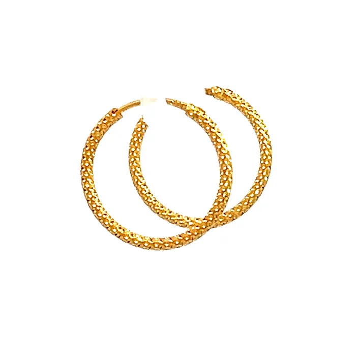 22k Yellow Gold Small Textured Earrings Gold Palace Earrings