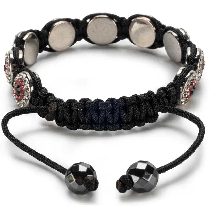 Alexander Kalifano Bracelets Rose Crystal Evil Eye Shamballa Bracelet