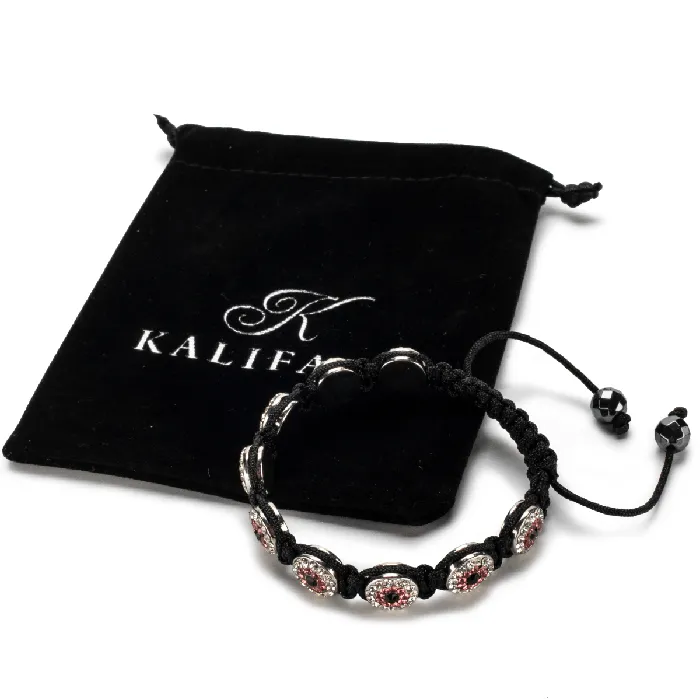 Alexander Kalifano Bracelets Rose Crystal Evil Eye Shamballa Bracelet