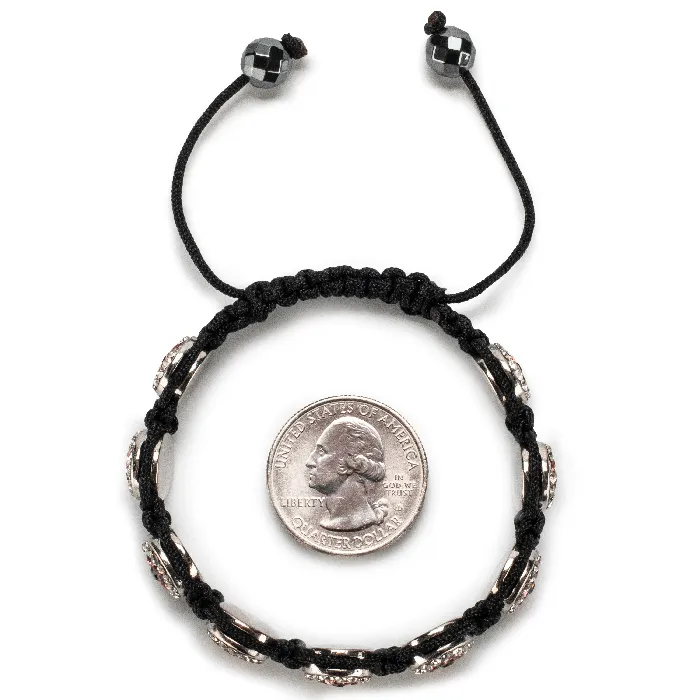 Alexander Kalifano Bracelets Rose Crystal Evil Eye Shamballa Bracelet