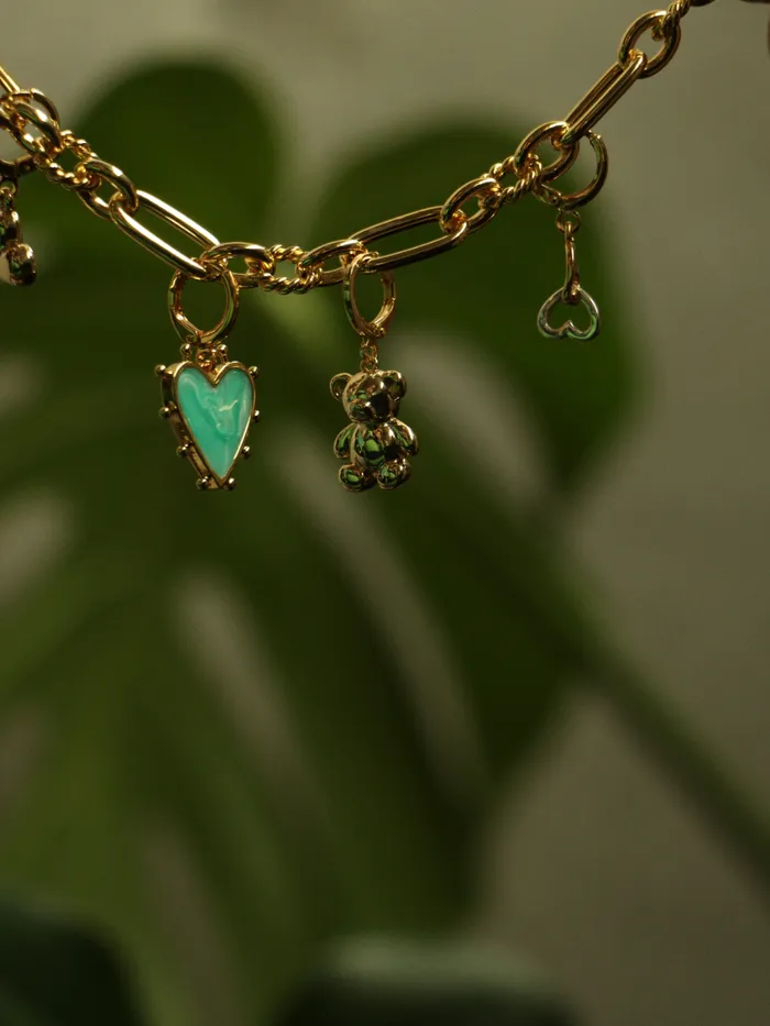 Betty and Biddy Charm Necklaces Teddy Bear Charm