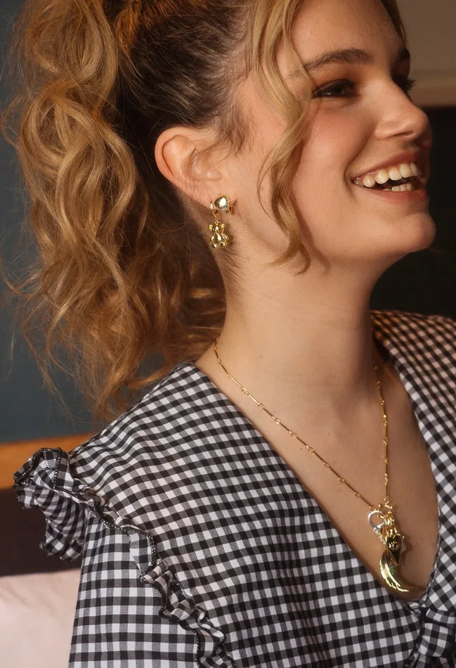 Betty and Biddy Charm Necklaces Teddy Bear Charm