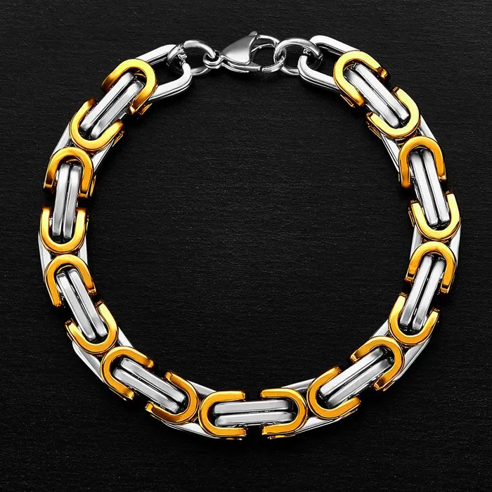 Bracelets Invicta Jewelry Invicta Polished Byzantine Chain Link Bracelet